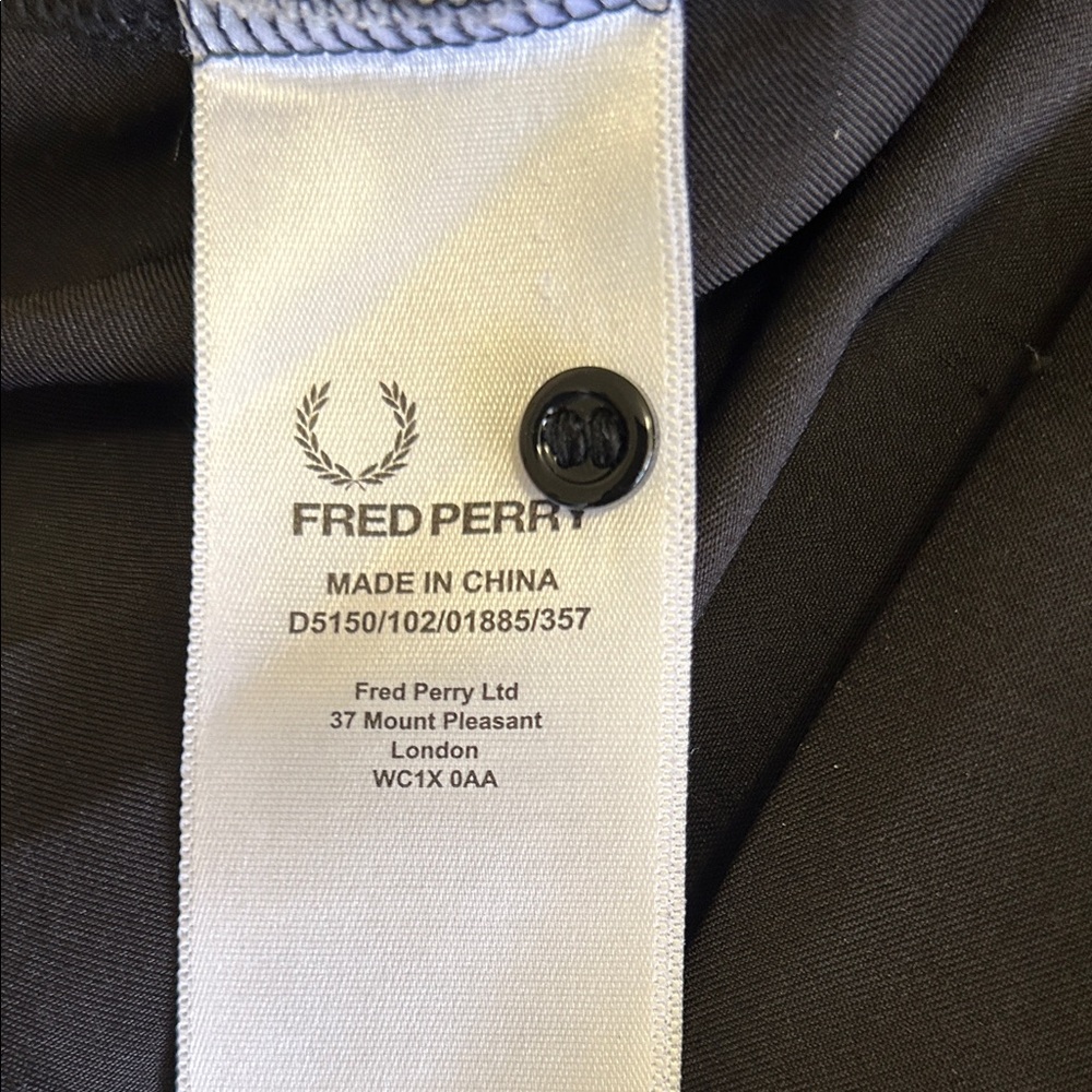 Fred Perry Black Mini Polo Dress with Pleated Satin back - Picture 7 of 8